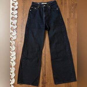 Levi’s Ribcage Wide-Leg Jeans - Black - 23